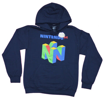 Nintendo 64 Mens Pull Over Hoodie - Classic N64 Logo Vertical Logo Back