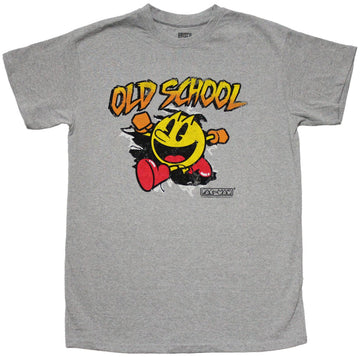 Pac-Man Mens T-Shirt  -  Old School Bustin Through Walk