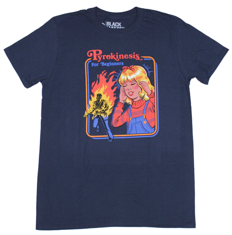 Pyrokinesis Mens T-Shirt - Pyrokinesis for Beginners Fire Kid Image
