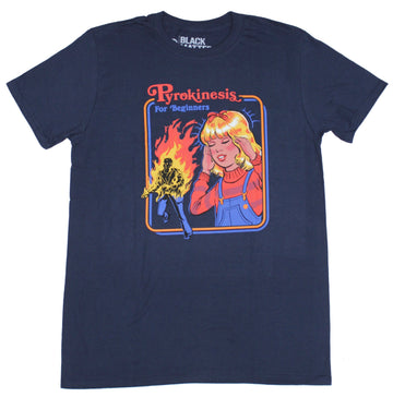 Pyrokinesis Mens T-Shirt - Pyrokinesis for Beginners Fire Kid Image