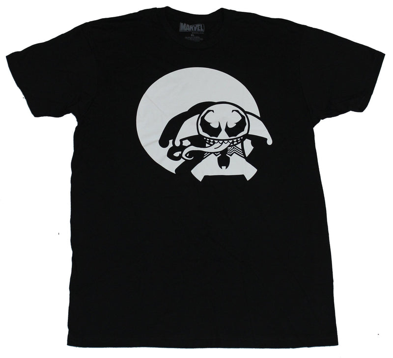 Venom (Marvel Comics) Mens T-Shirt - Chibi Style Moonlit Baby Venom Image - Inmyparentsbasement.com