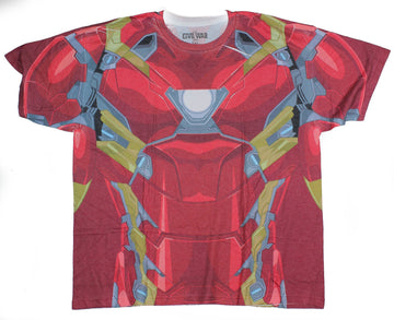 Iron Man (Marvel Comics) Mens T-Shirt - Realistic Sublimation Costume Front