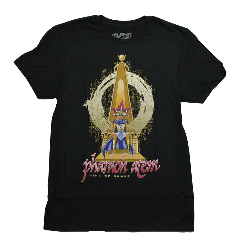 Yu-Gi-Oh Mens T-Shirt - Pharoah Atem King of Games Sitting on Throne - Inmyparentsbasement.com
