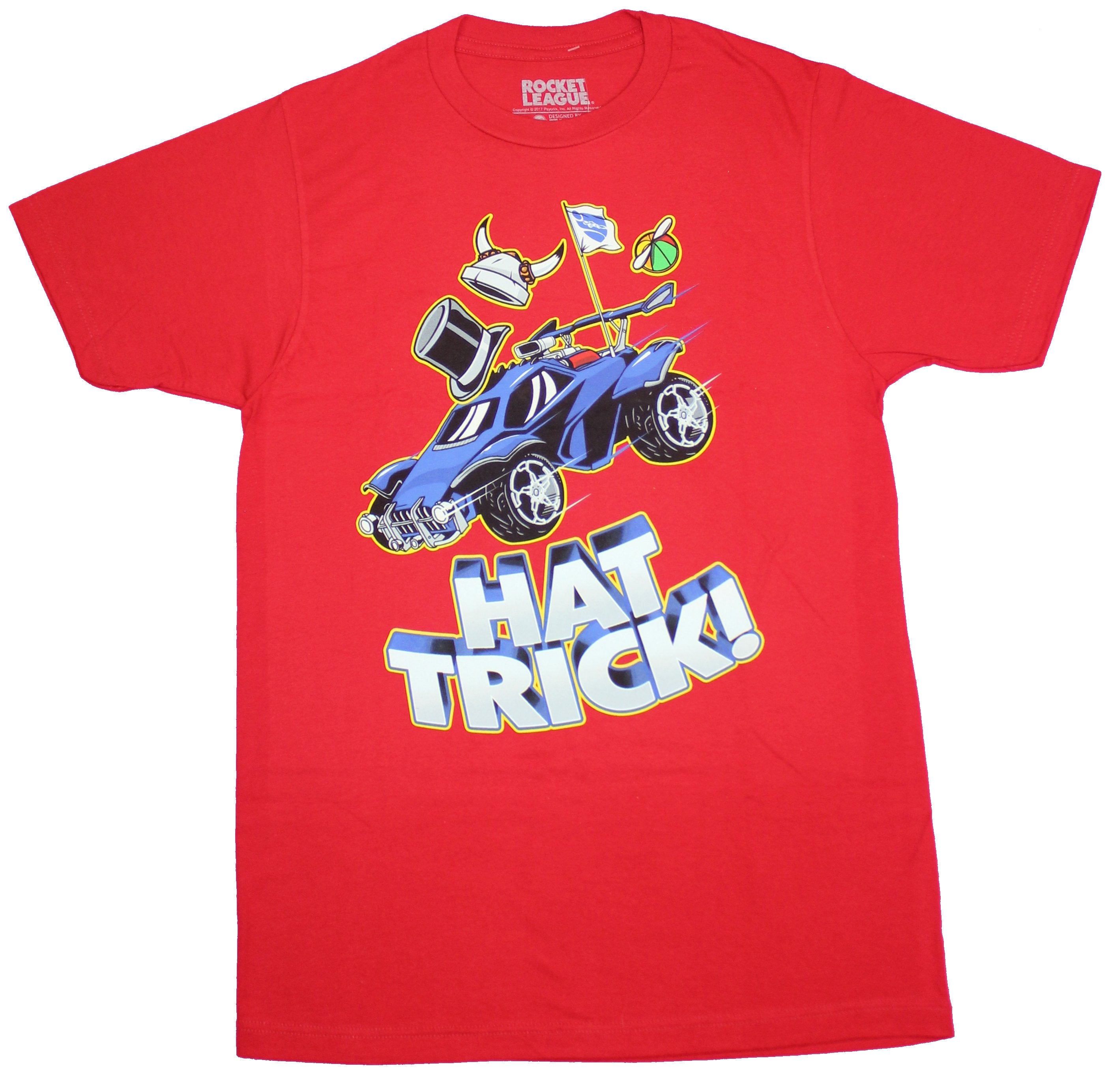 Rocket League Mens T-Shirt- Hat Trick Blue Car