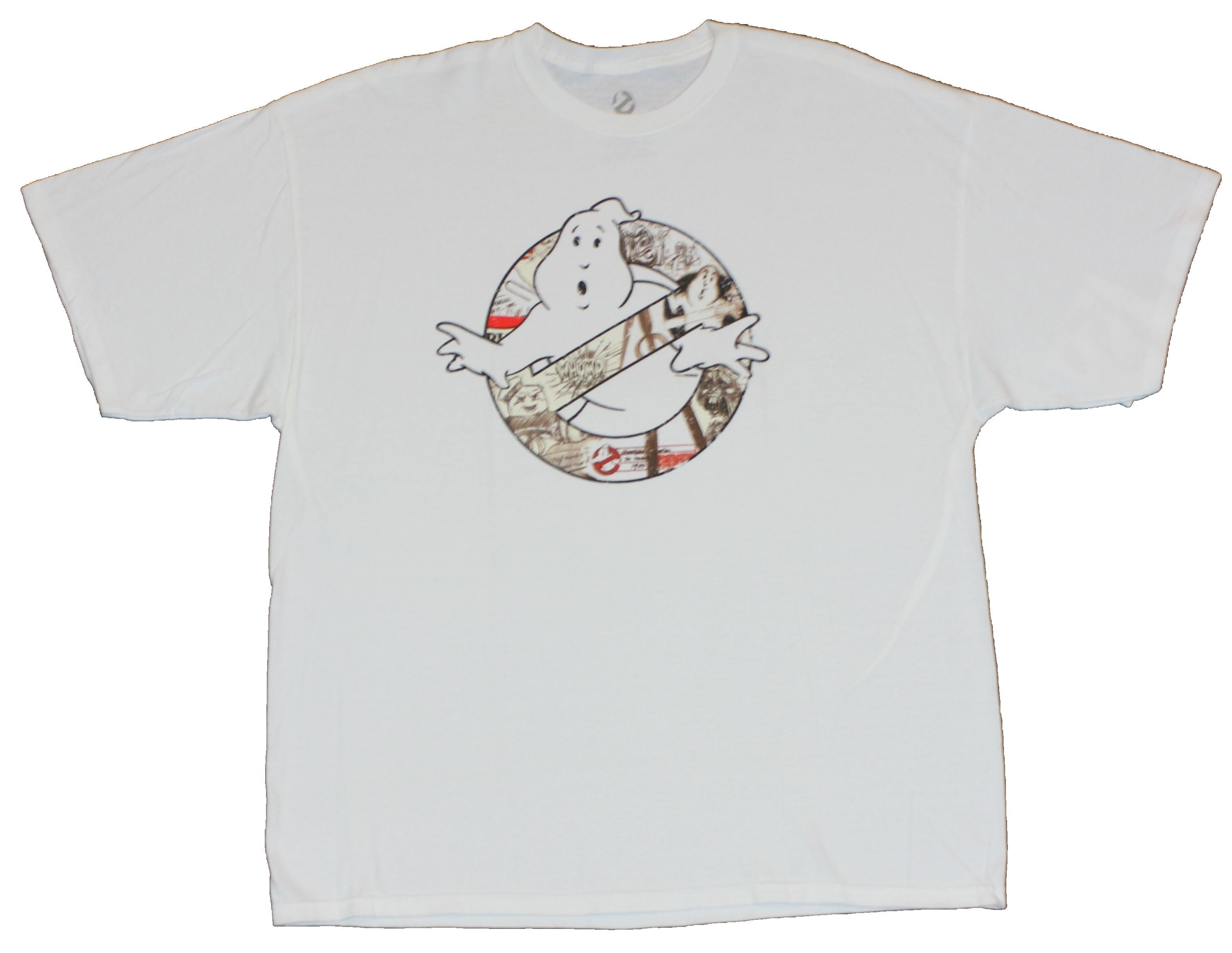 Ghostbusters Mens T-Shirt - Classic Logo Filled With Comic Collage