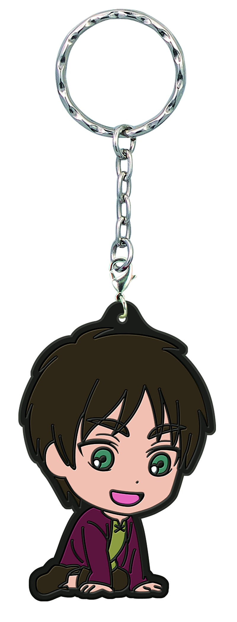 Banpresto Attack on Titan Eren Yeager Kyun-Chara Illustrations Rubber Key Chain