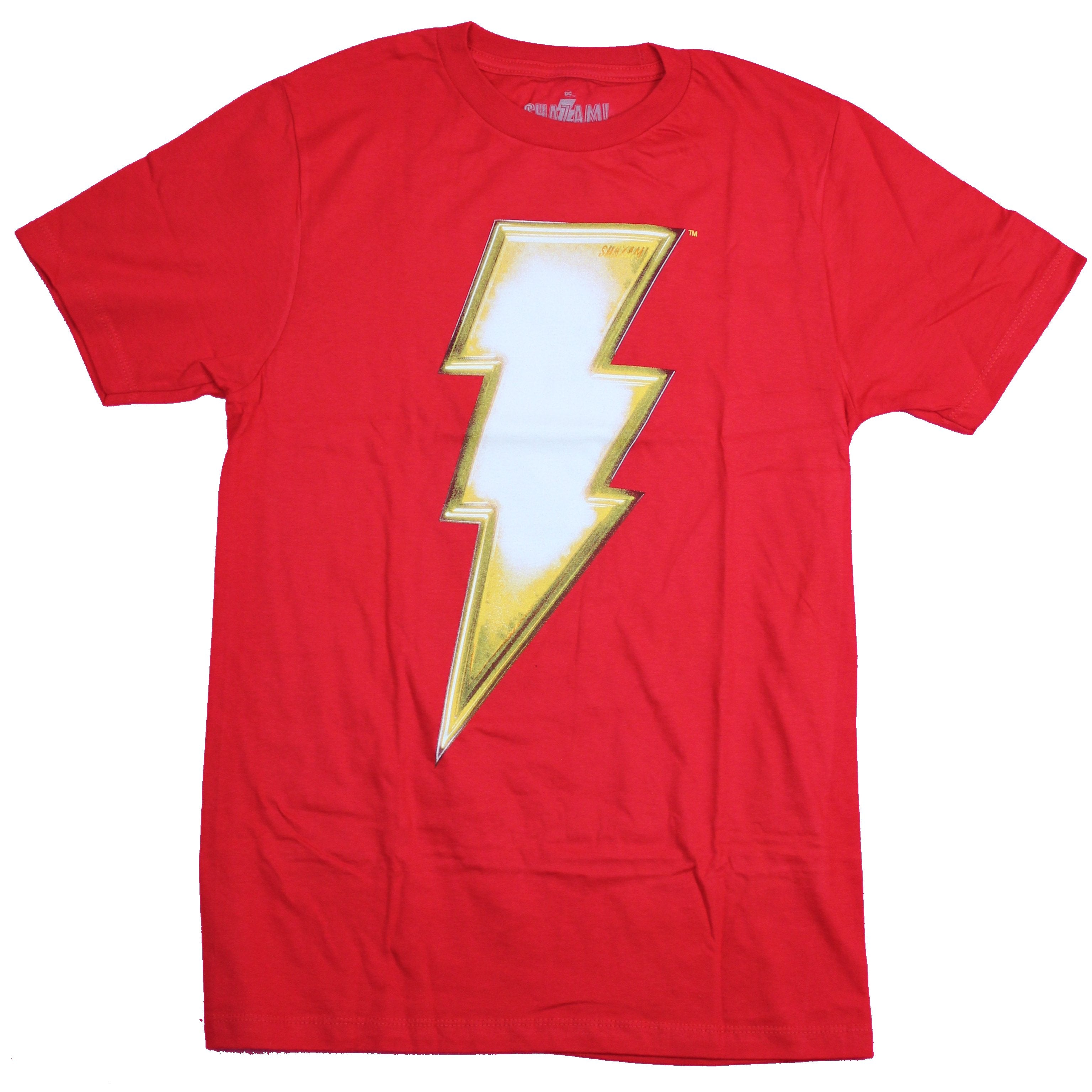 Shazam Mens T-Shirt  - Classic Bolt Costume Front Logo image