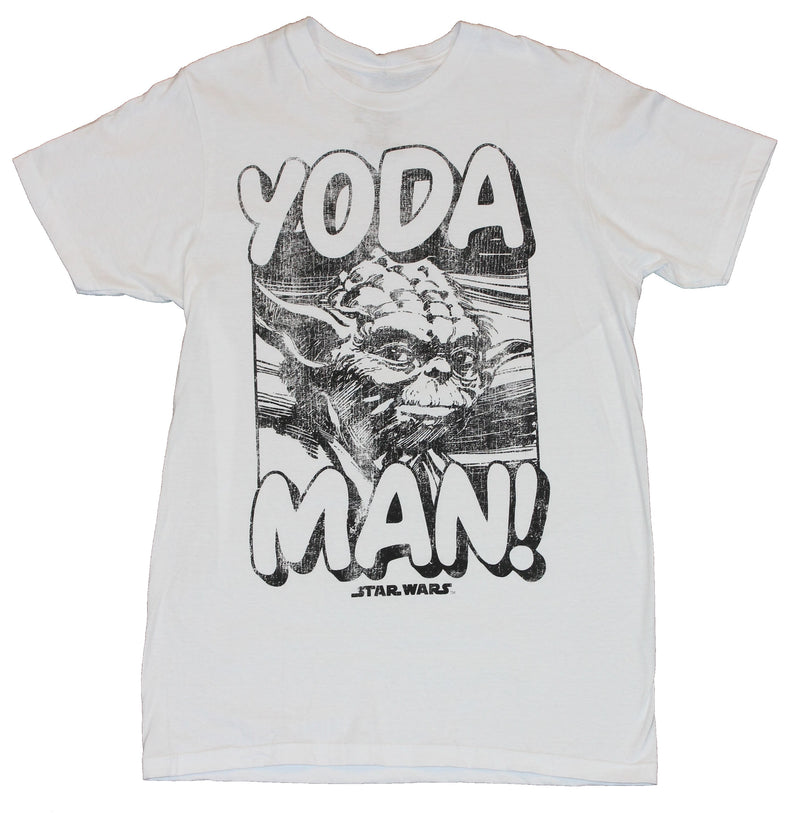Star Wars Mens T-Shirt - "Yoda Man!" Black and White Photo Image - Inmyparentsbasement.com
