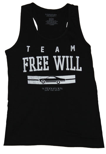 Supernatural Girls Juniors Tank Top - Team Free Will Impala Bar Image