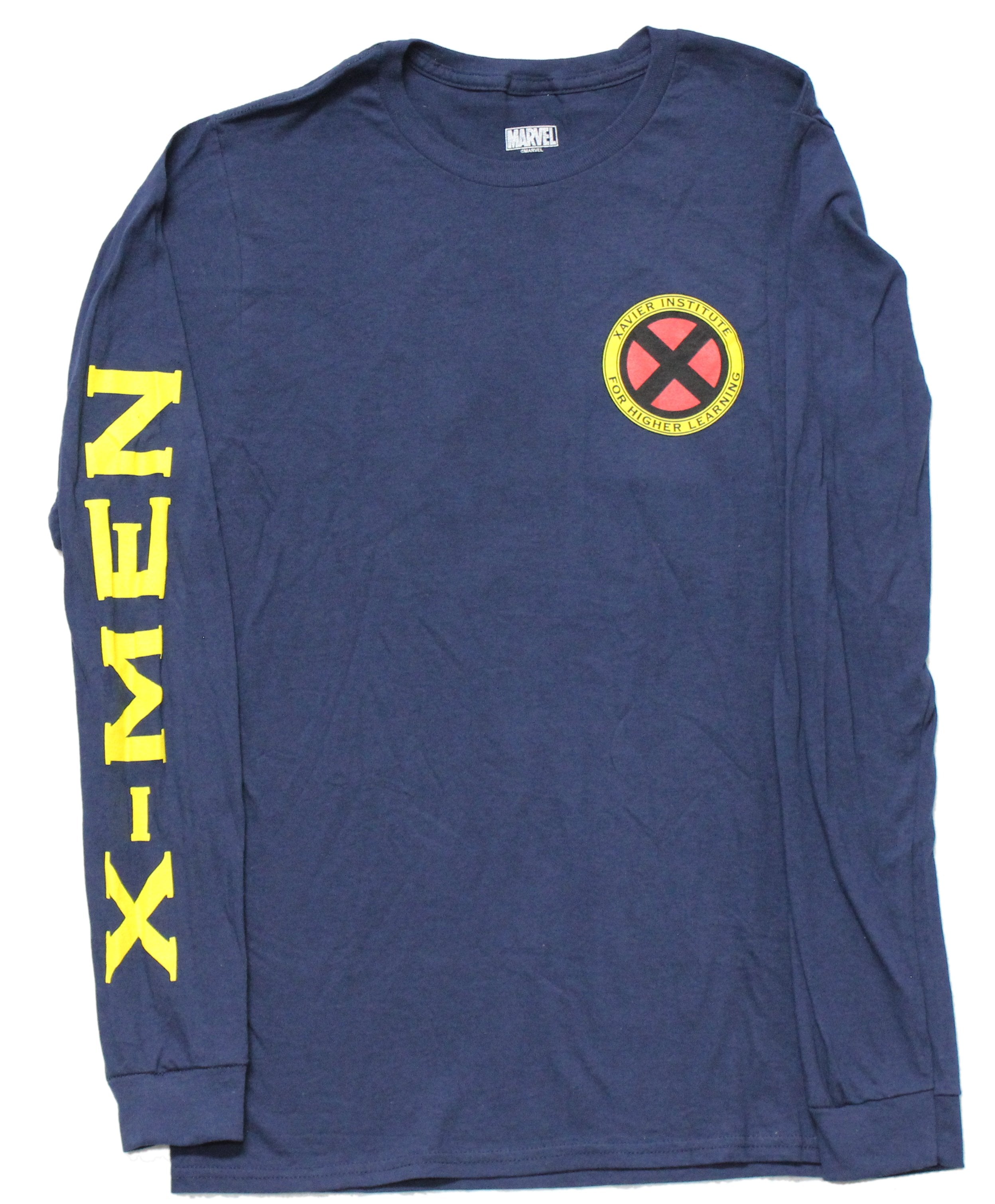 X-Men  Mens Long Sleeve  T-Shirt - Xavier InstituteThe Blackbird on back