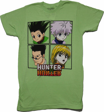 Hunter X Hunter  Mens T-Shirt - Character Boxes Over Logo
