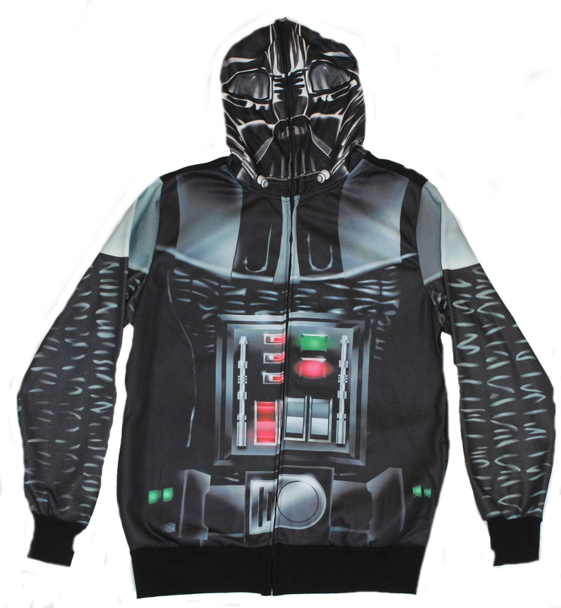 Star Wars Mens Hoodie Sweatshirt - Sublimation Style Darth Vader Costume Front