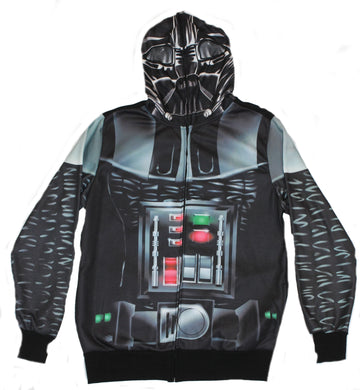 Star Wars Mens Hoodie Sweatshirt - Sublimation Style Darth Vader Costume Front