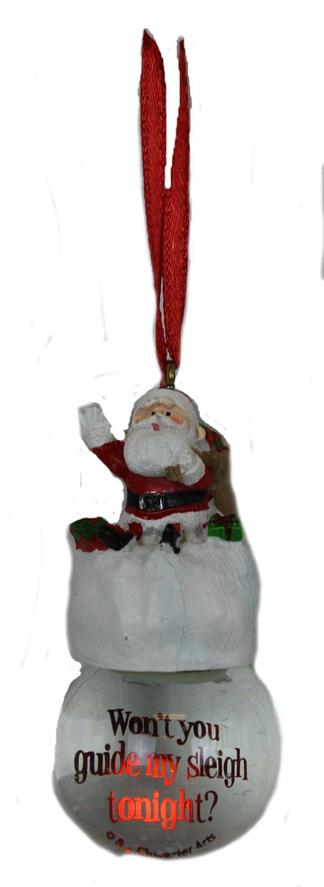 Rudolph the Red Nosed Reindeer Santa Guide My Sleigh Holiday Snow Drop Clip On