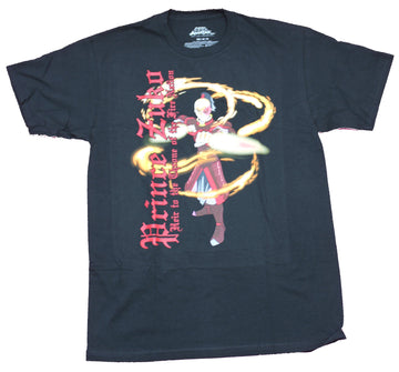Avatar the Last Airbender Mens T-Shirt - Prince Zuko Fiery Attack Next to Name