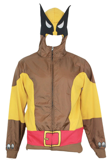 Wolverine (Marvel comics)  Mens Zip Up Hoodie Sweatshirt -  Tan Costume Style