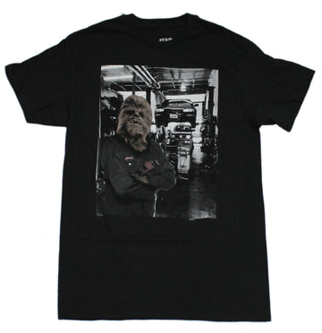Star Wars Mens T-Shirt - Chewbacca Car Mechanic
