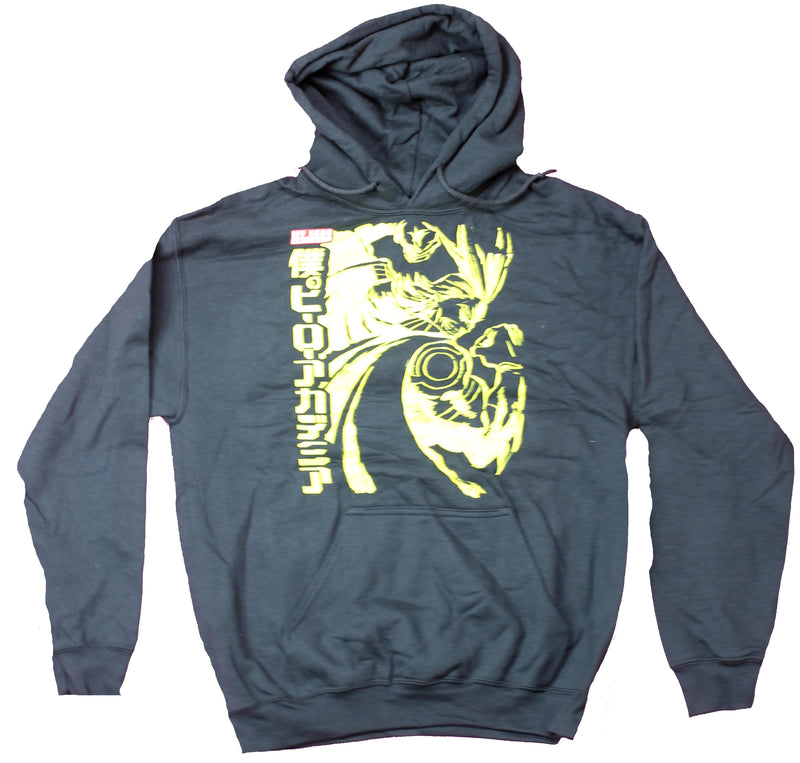My Hero Academia Mens Pullover Hoodie  - All Might Yellow Pose Action
