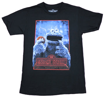 Sesame Street Mens T-Shirt  - Cookie Monster Sharing Things Logo