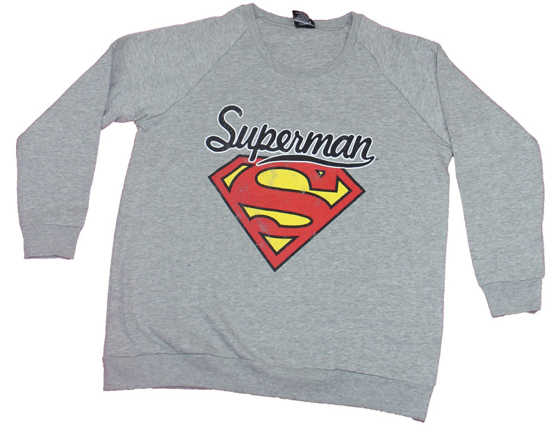 Superman Crewneck Sweatshirt - Logo Under Script Name Image