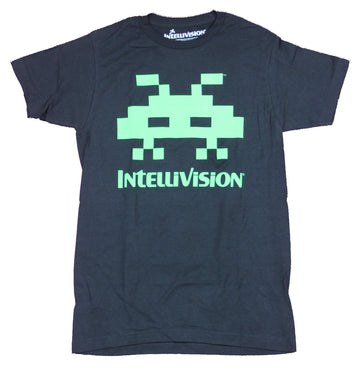 Intellivision Mens T-Shirt - Classic Space Armada Green Alien