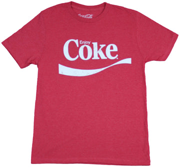 Coca Cola Mens T-Shirt  - "Enjoy Coke!" Classic Wave Logo