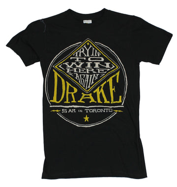 Drake Mens T-Shirt - "Trying to Win Here Again" 5 AM in Toronto Word Logo