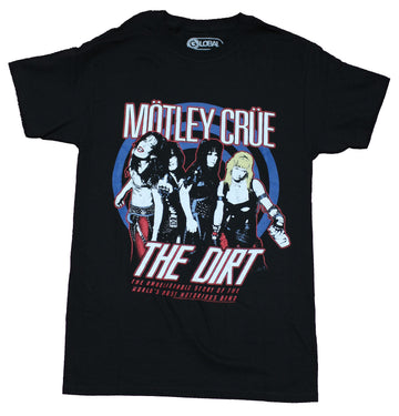 Motley Crue Mens T-Shirt - The Dirt Retro Styled Band Image