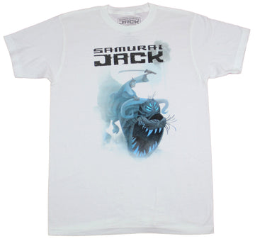 Samurai Jack Mens T-Shirt - Jack Riding A Blue Beast BACK