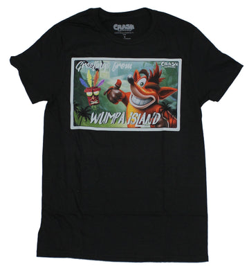 Crash Bandicoot Mens T-Shirt - Winking Postcard Image