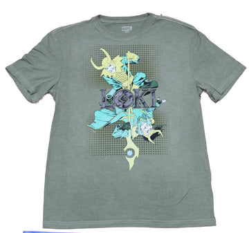 Loki Marvel Mens T-Shirt -  Classic Costume Reflected Image