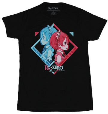 Re: Zero Mens T-Shirt -  Starting Life in Another World Double Girl Diamond