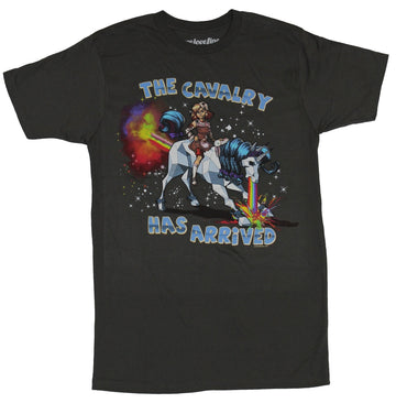 Unicorn  Mens T-Shirt -  The Cavalry Has Arrived Unicorn Rainbow Image