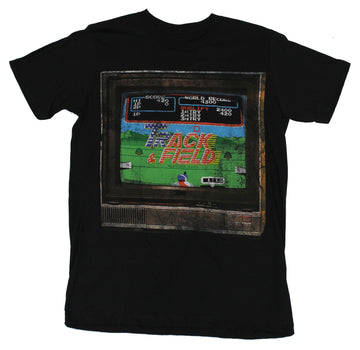 Track & Field Mens T-Shirt - Distressed Game Screen Image