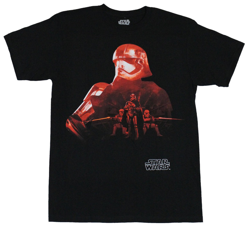 Star Wars  Mens T-Shirt - Stormtrooper First Order Trio Under Giant Red Tinted - Inmyparentsbasement.com