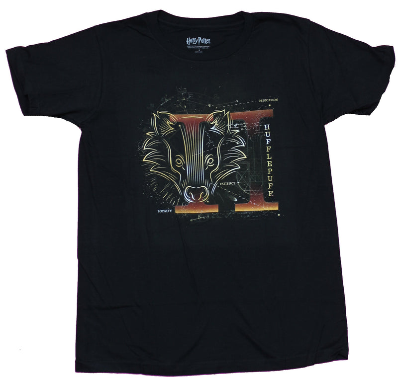 Harry Potter Mens T-Shirt  -  Hufflepuff Constellation Badger Image