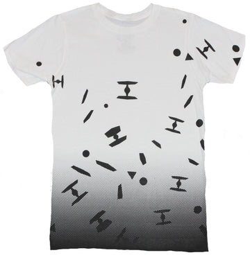 Star Wars Mens T-Shirt - Simplistic Tie Fighter Fade To Black All Over Image