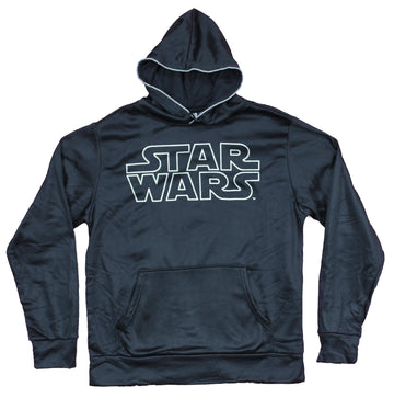 Star Wars Mens Pullover Hoodie  - Lined Letter Logo Image