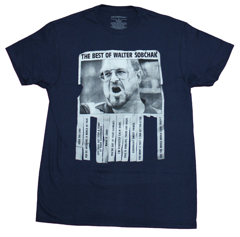 The Big Lebowski Mens T-shirt - Best of Walter Sobchak Pull Tab Quotes