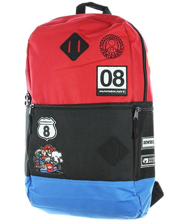 Mario Kart Racer Patch Flat Front Backpack
