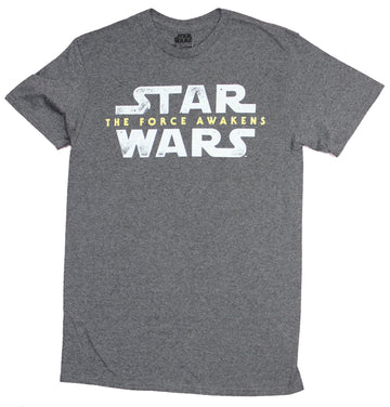 Star Wars Force Awakens Mens T-Shirt - Simple Distressed Logo