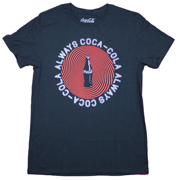 Coca Cola Mens T-Shirt  - Coke Bottle Hypno Design Always