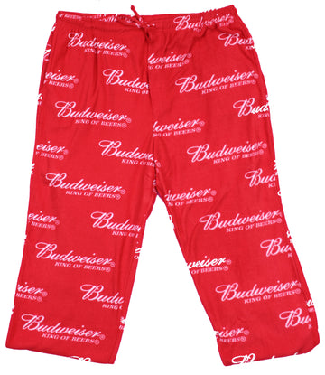 Budweiser logo Allover Microfleece Lounge Pajama Pants 2X-Large