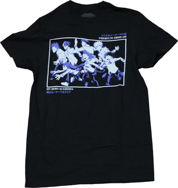 My Hero Academia Girls Juniors T-Shirt - Team in School Uniforms  Purple Tint