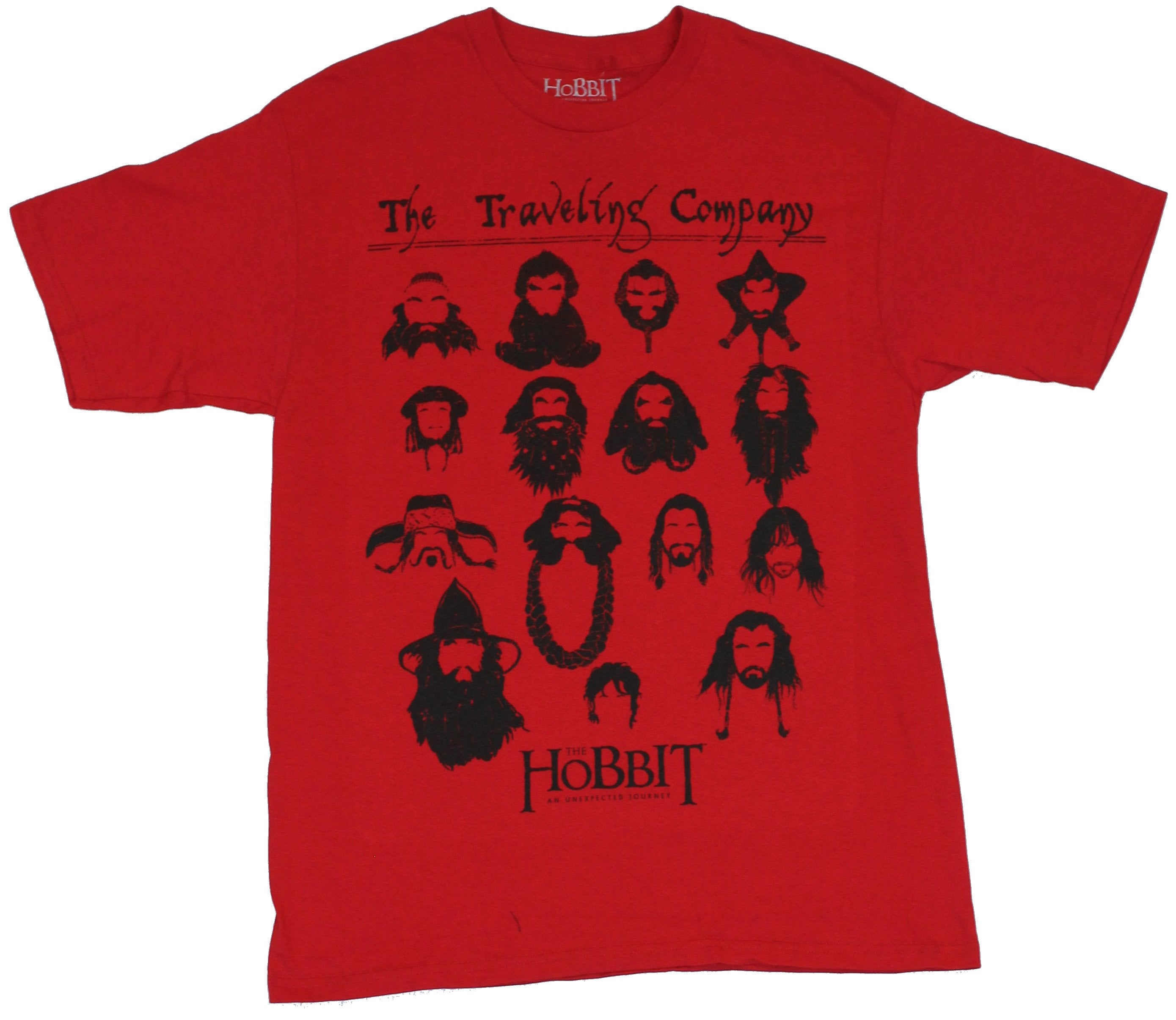 The Hobbit Mens T-Shirt - The Traveling Company Beard Images