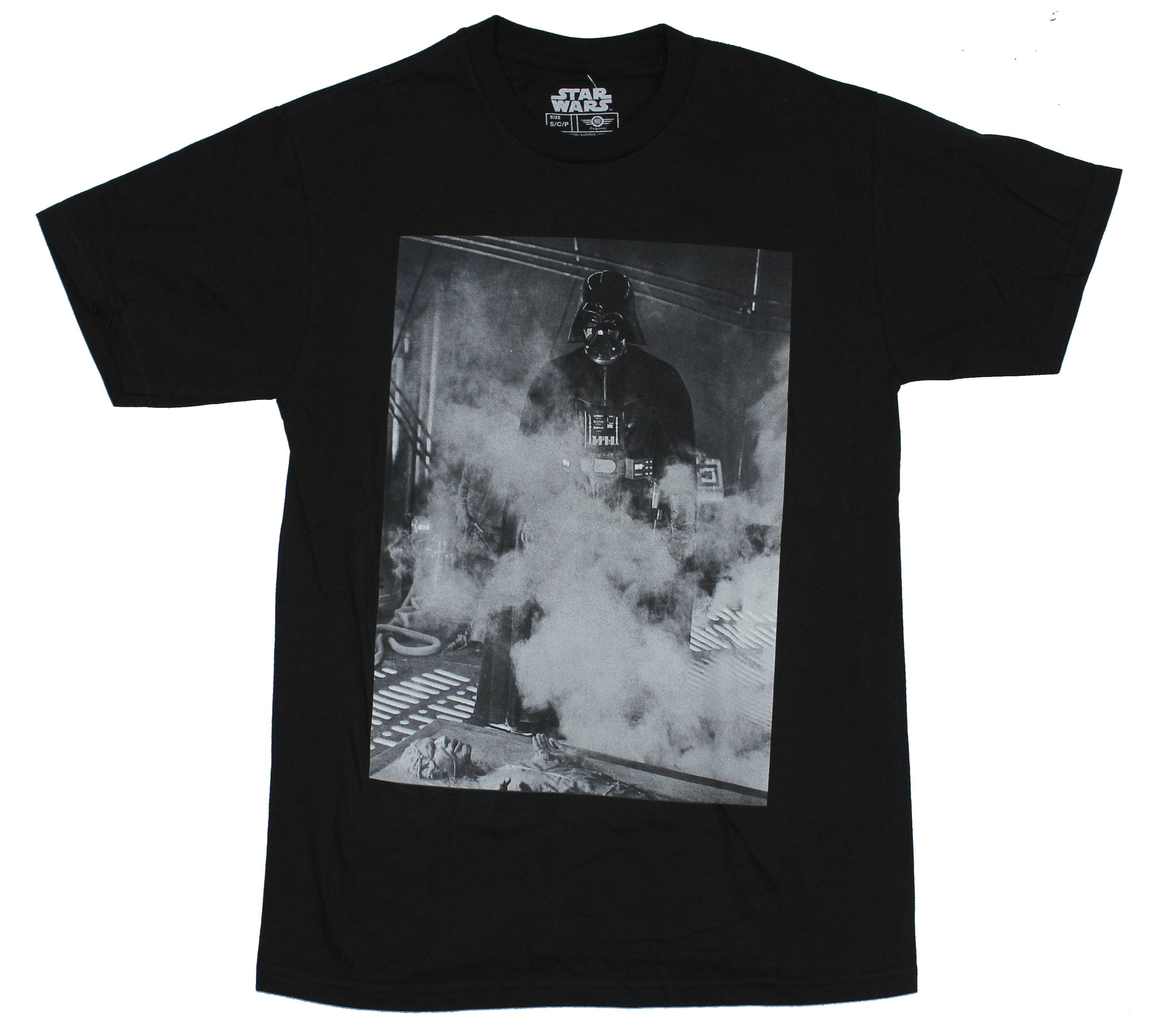 Star Wars The Last Jedi Mens T-Shirt - Darth Vader Over Carbonite Han Image