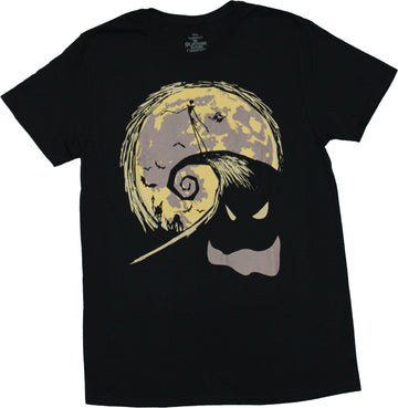 Nightmare Before Christmas Mens T-Shirt - Silhouette Jack Ooogie Boogie