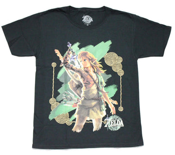 Legend of Zelda Mens T-shirt - Tears of the Kingdom Drawing Sword Pose