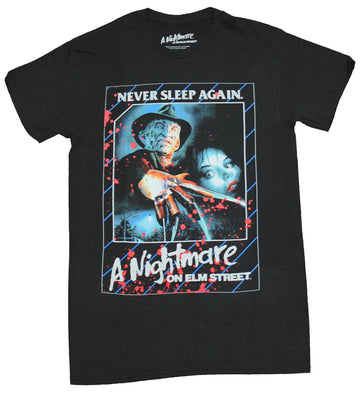 Nightmare on Elm Street Mens T-shirt - Never Sleep Again Freddy VHS Image