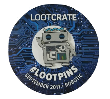 Rare Limited Edition Discontinued Loot Crate Robotic Pin - September 2017